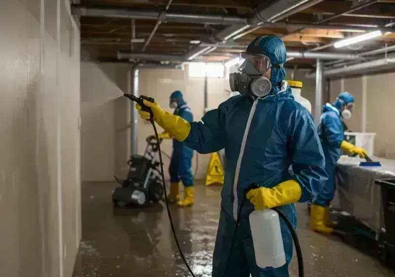 Basement Sanitization and Antimicrobial Treatment process in Crafton, PA