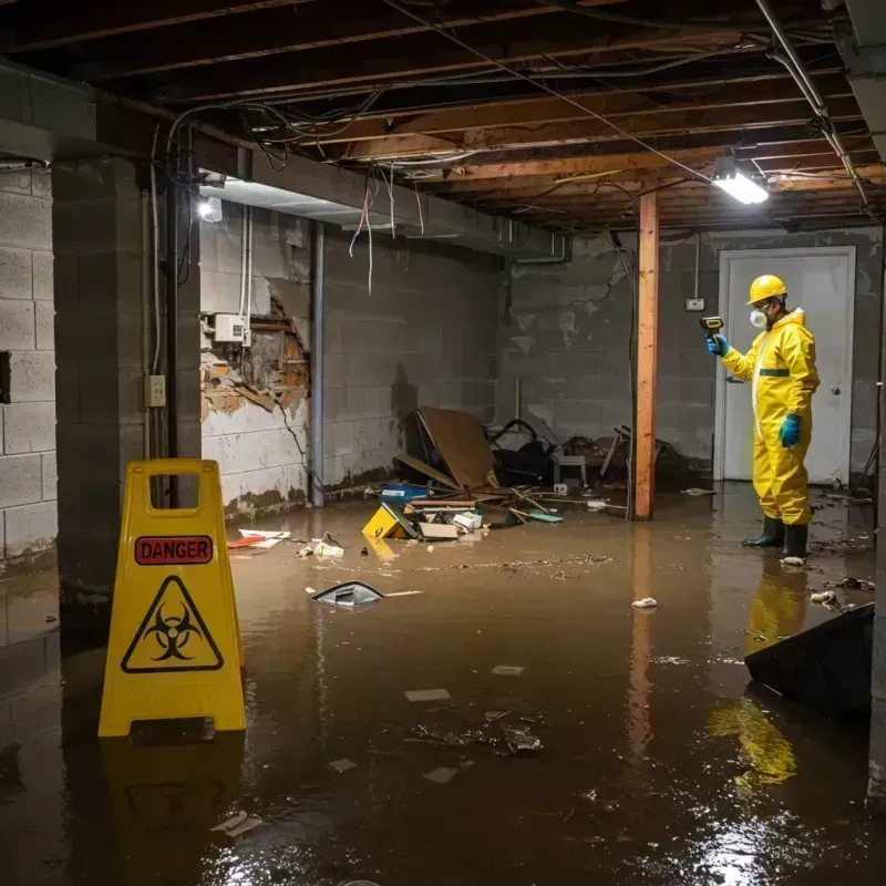 Flooded Basement Electrical Hazard in Crafton, PA Property